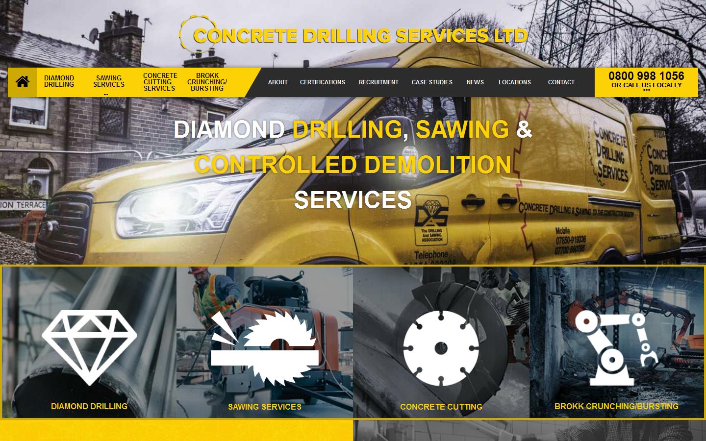 Concrete Drilling Services Website