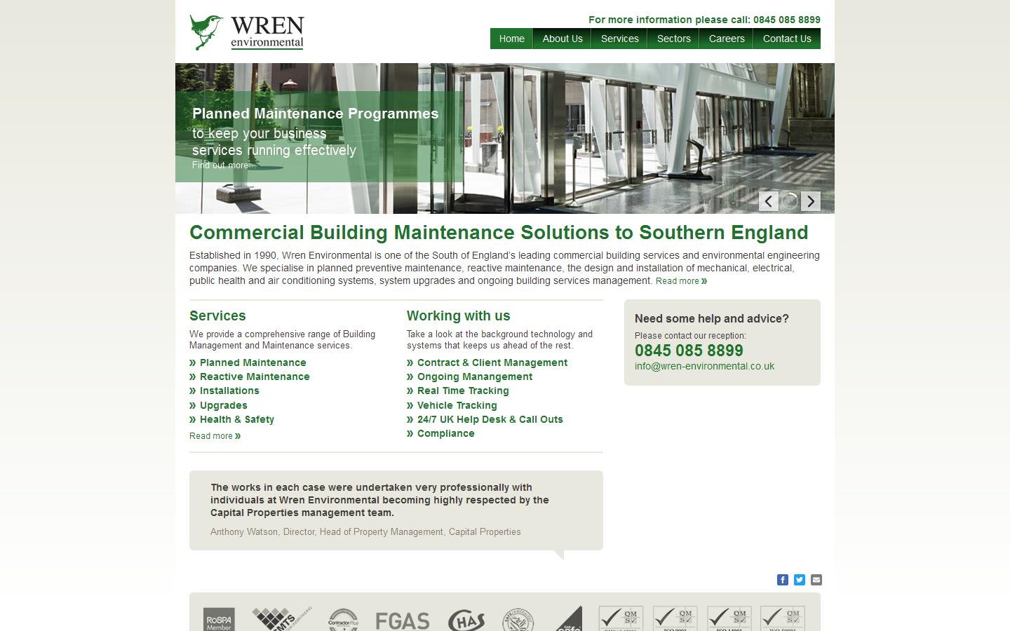 Wren Environmental Ltd Website