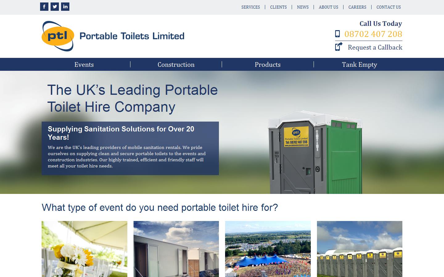 Portable Toilets Ltd Website