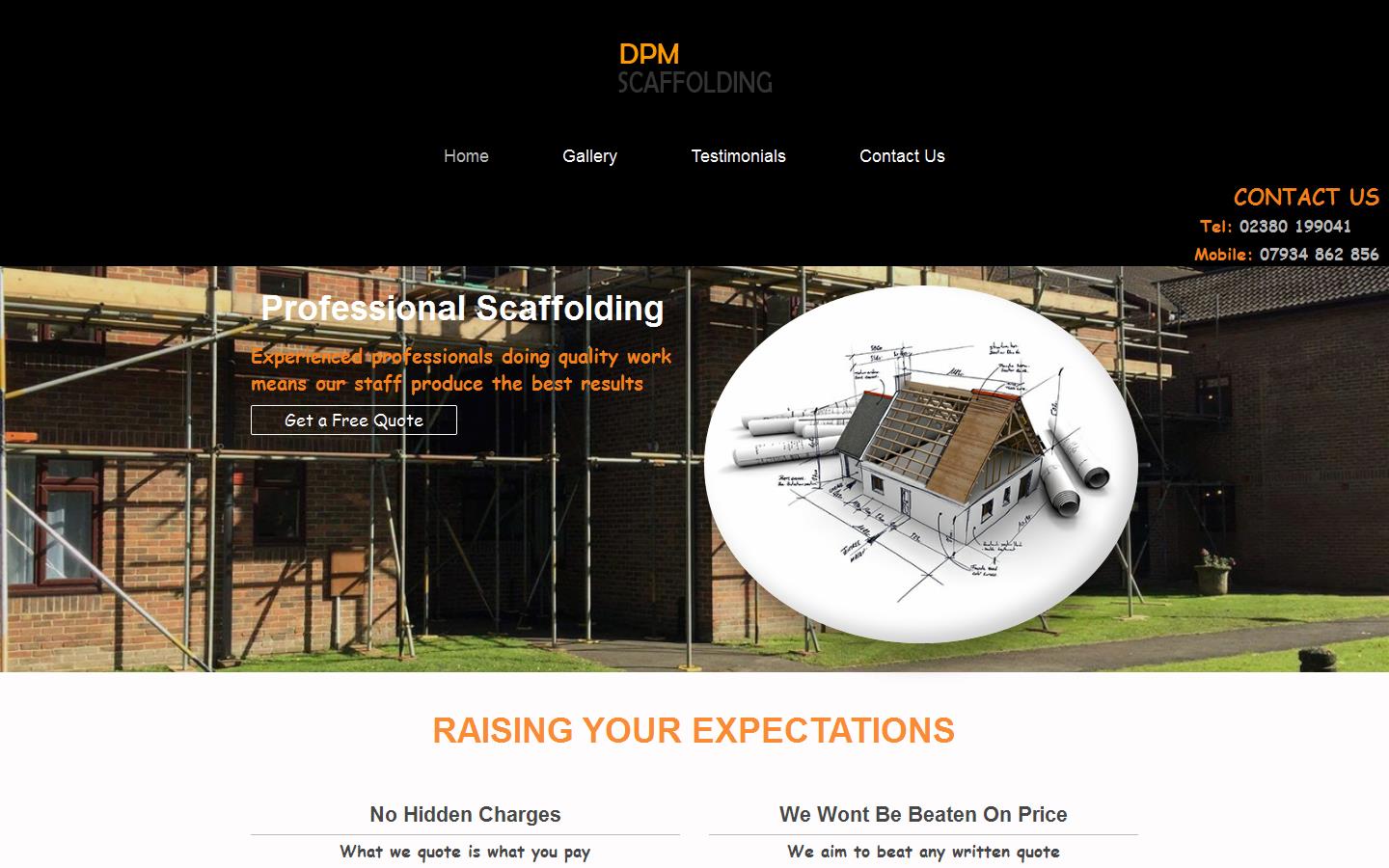 DPM Scaffolding Website