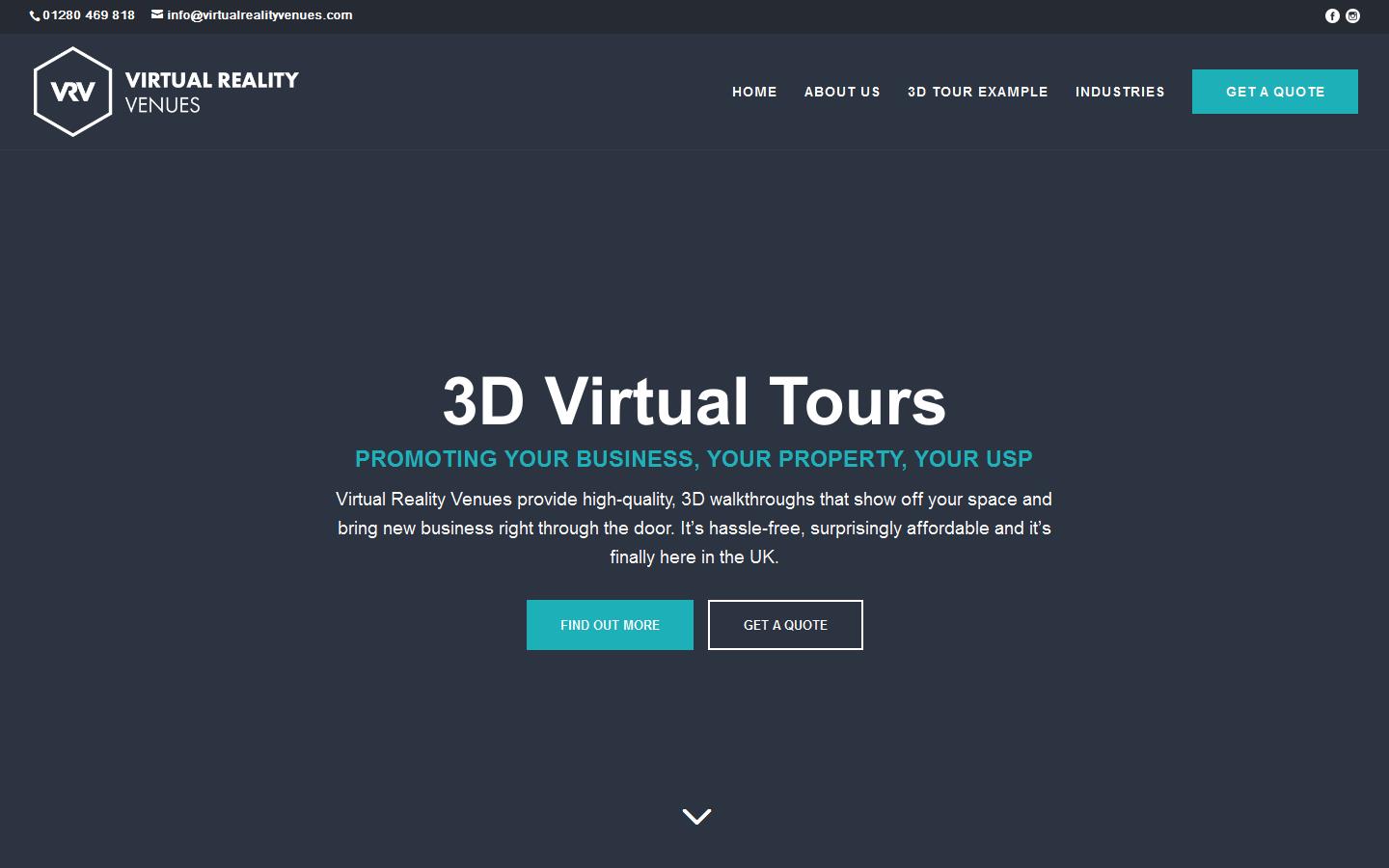 Virtual Reality Venues Website