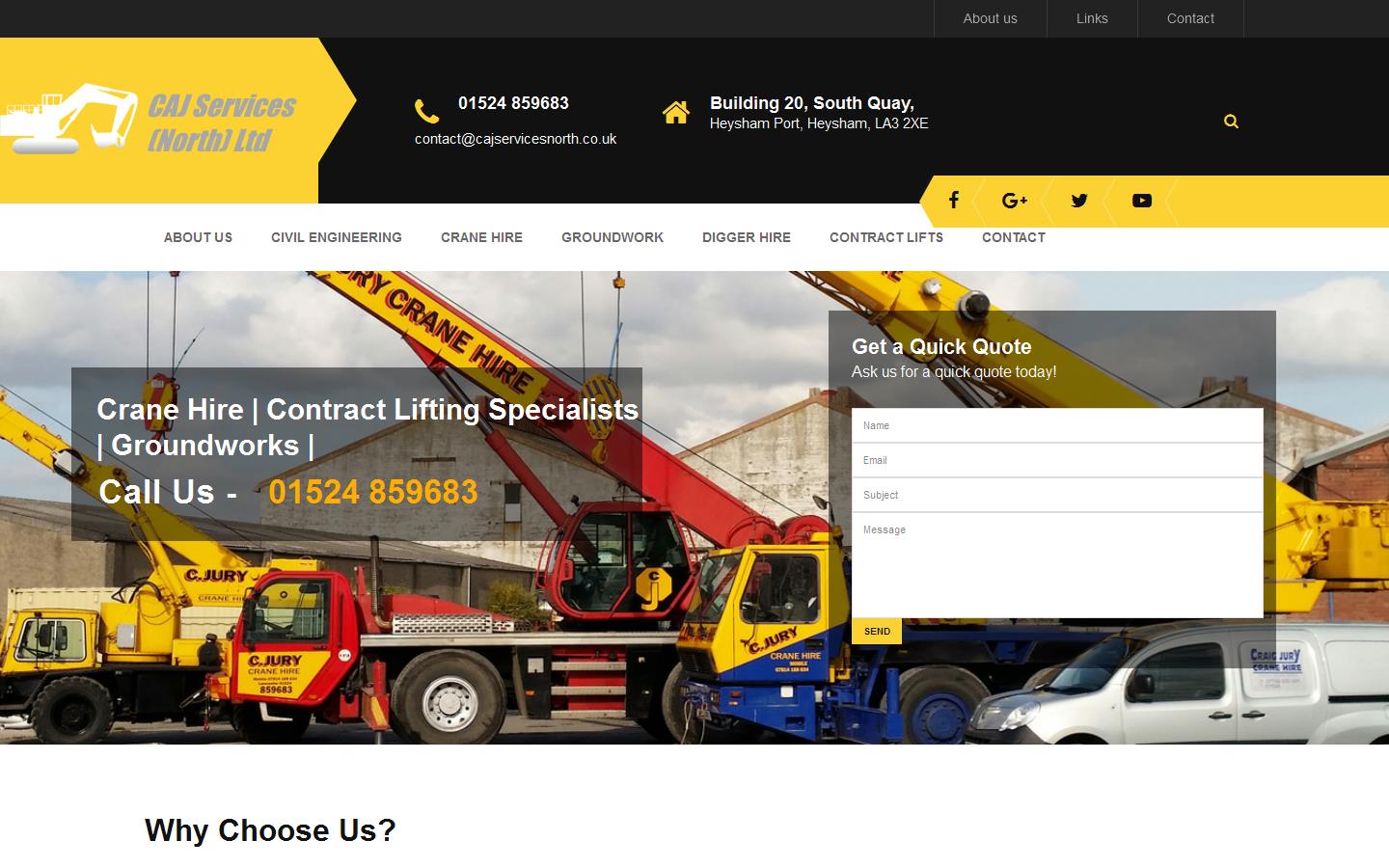 CAJ Services North Ltd Website