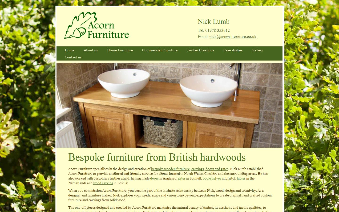 Acorn Furniture Website