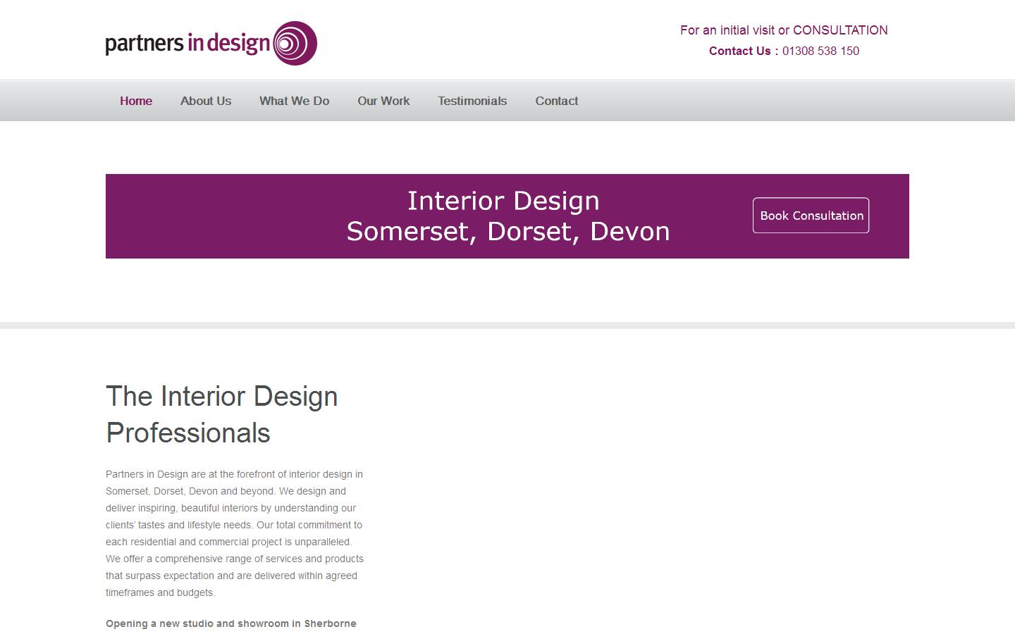 Partners in Design Ltd Website