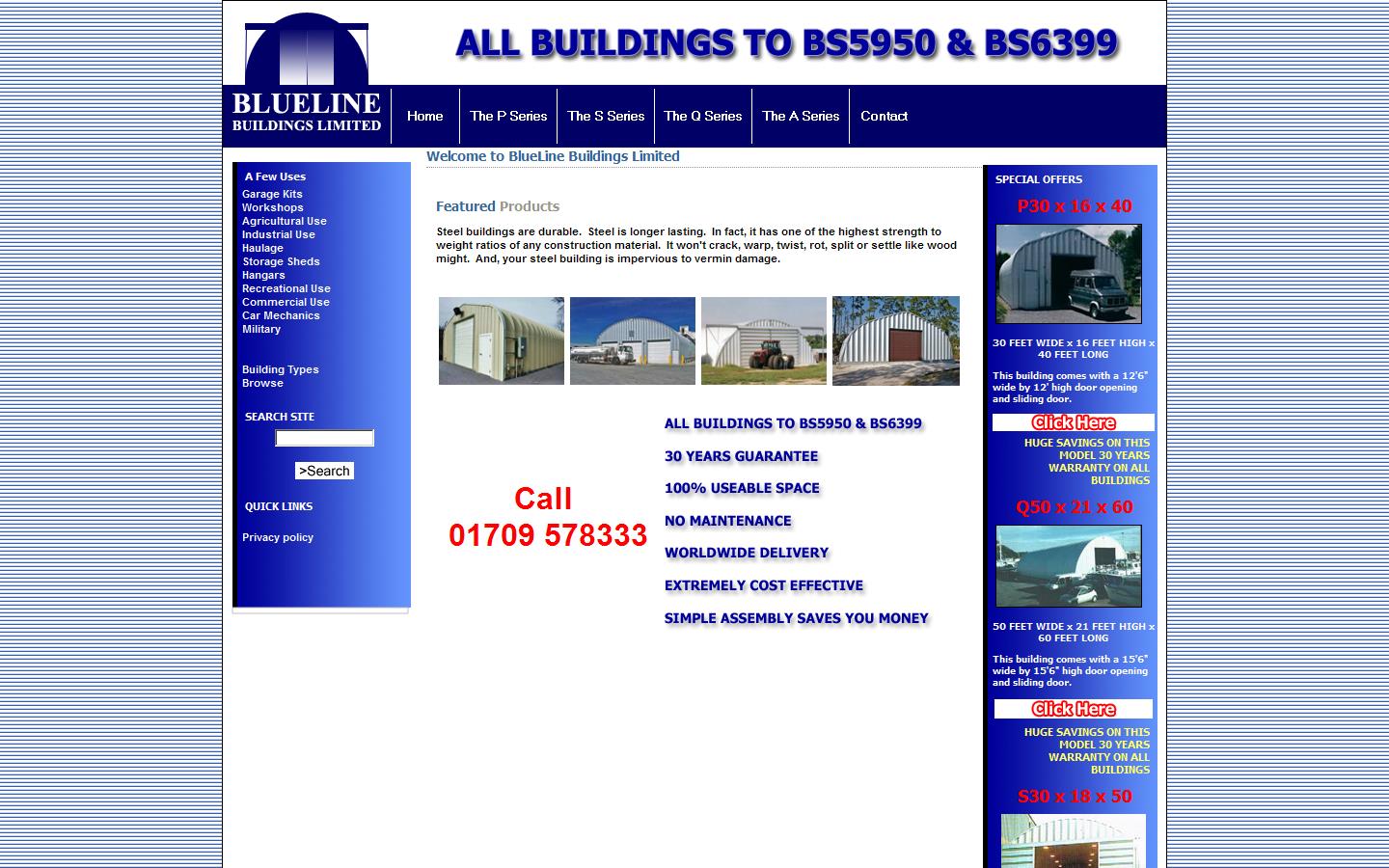 BlueLine Buildings Ltd Website