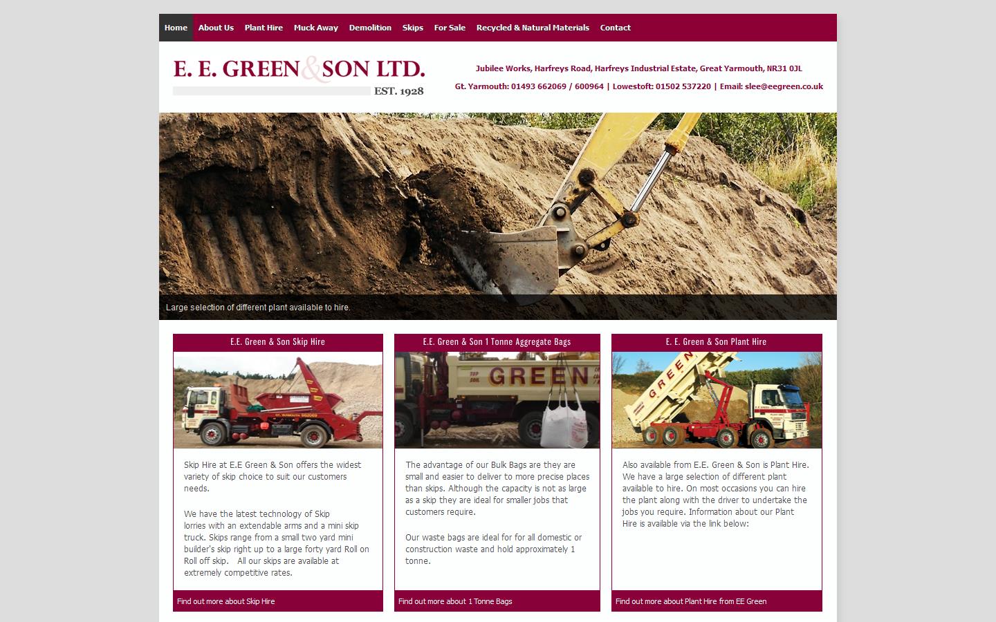 E.E. Green & Son Ltd Website