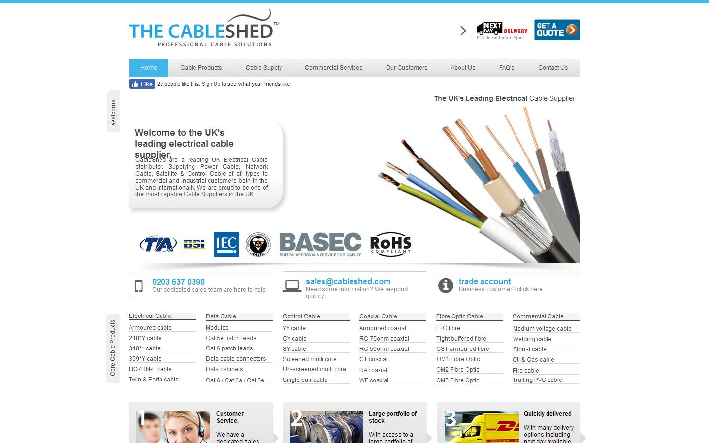 The Cable Shed Ltd Website