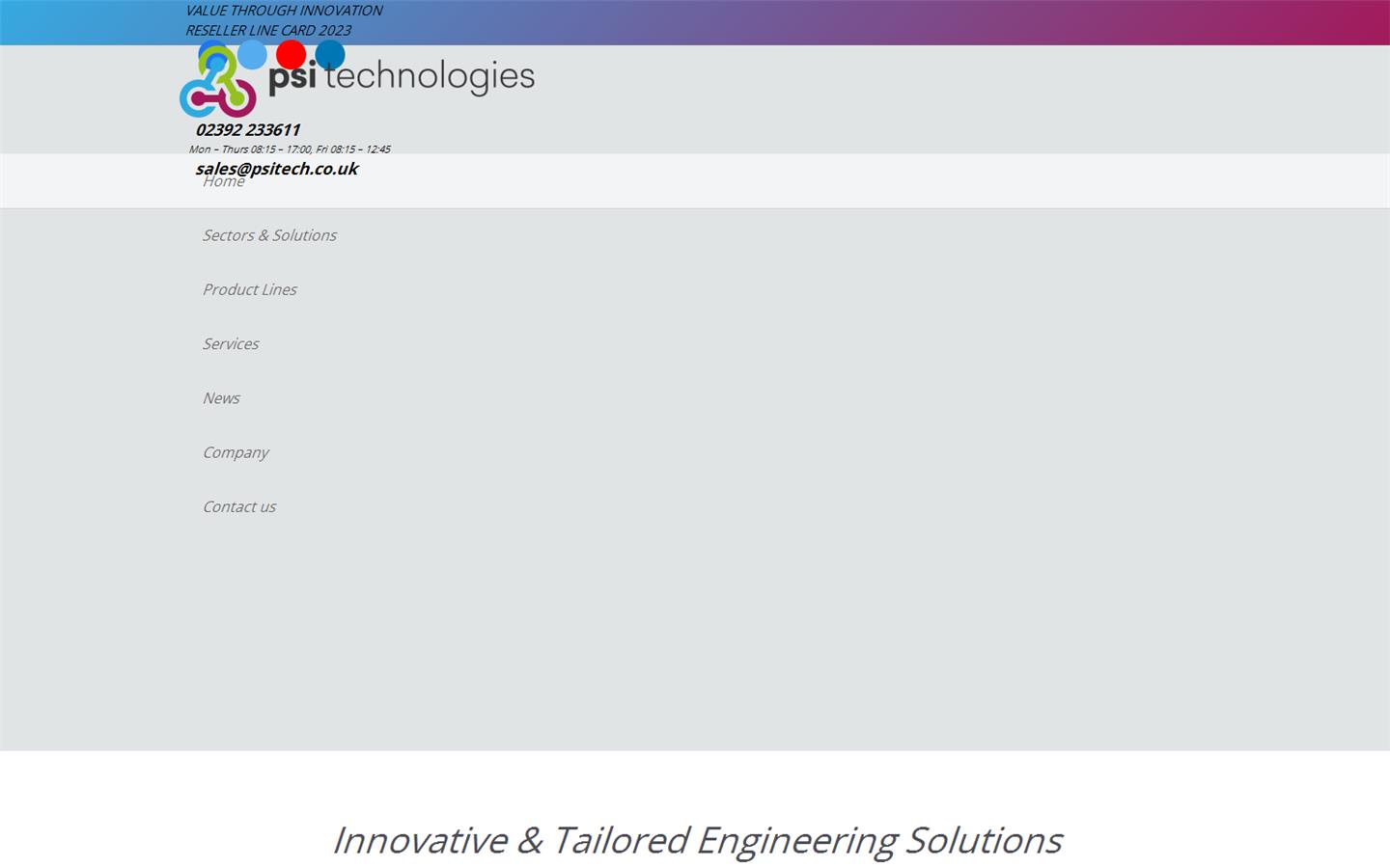 PSI Technologies Website