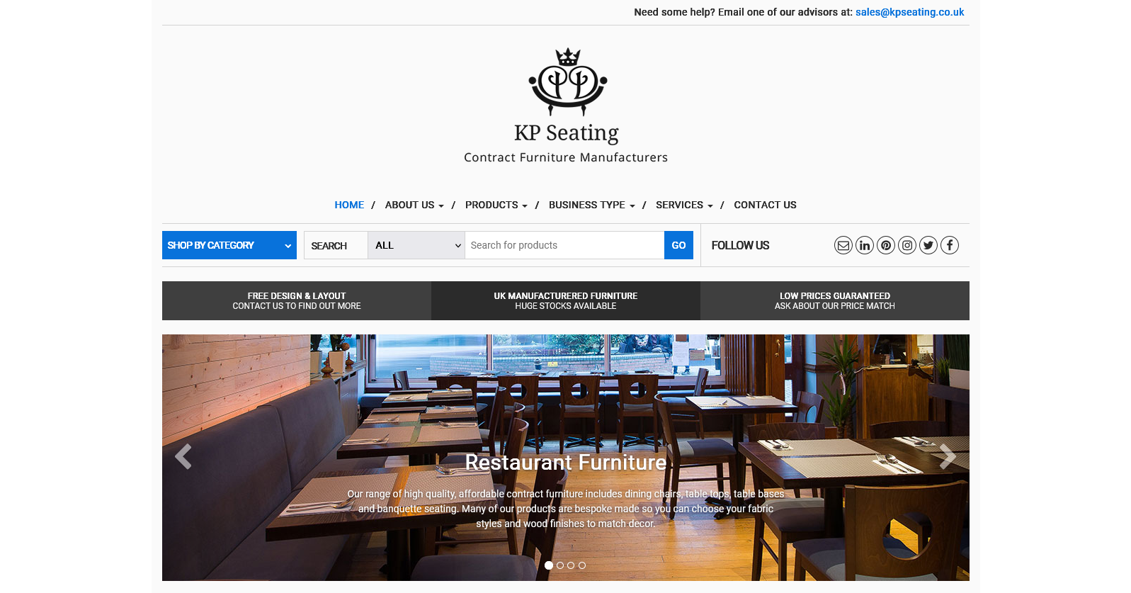 KP Seating Ltd Website