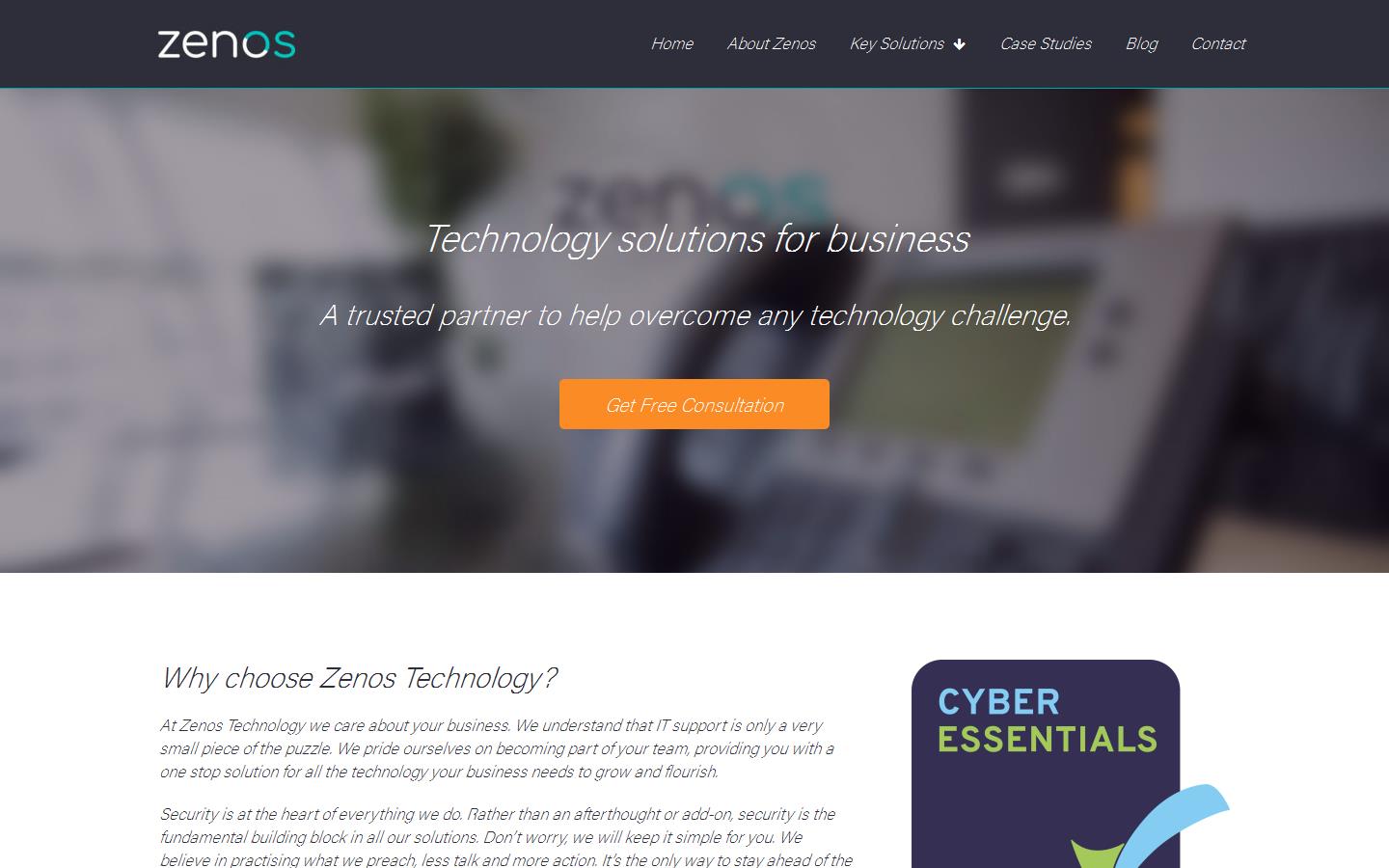 Zenos Technology Website