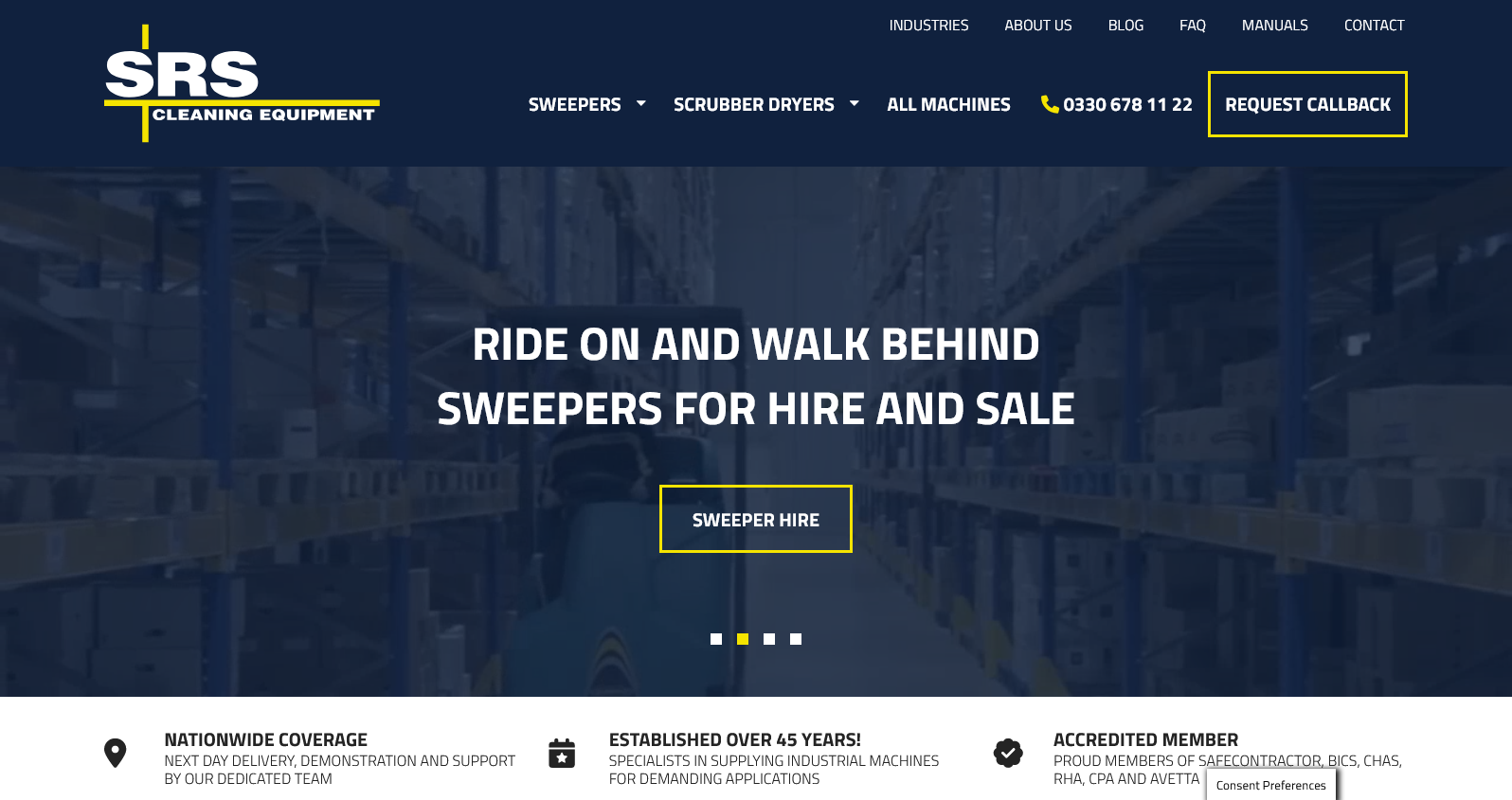 SRS Cleaning Equipment Website