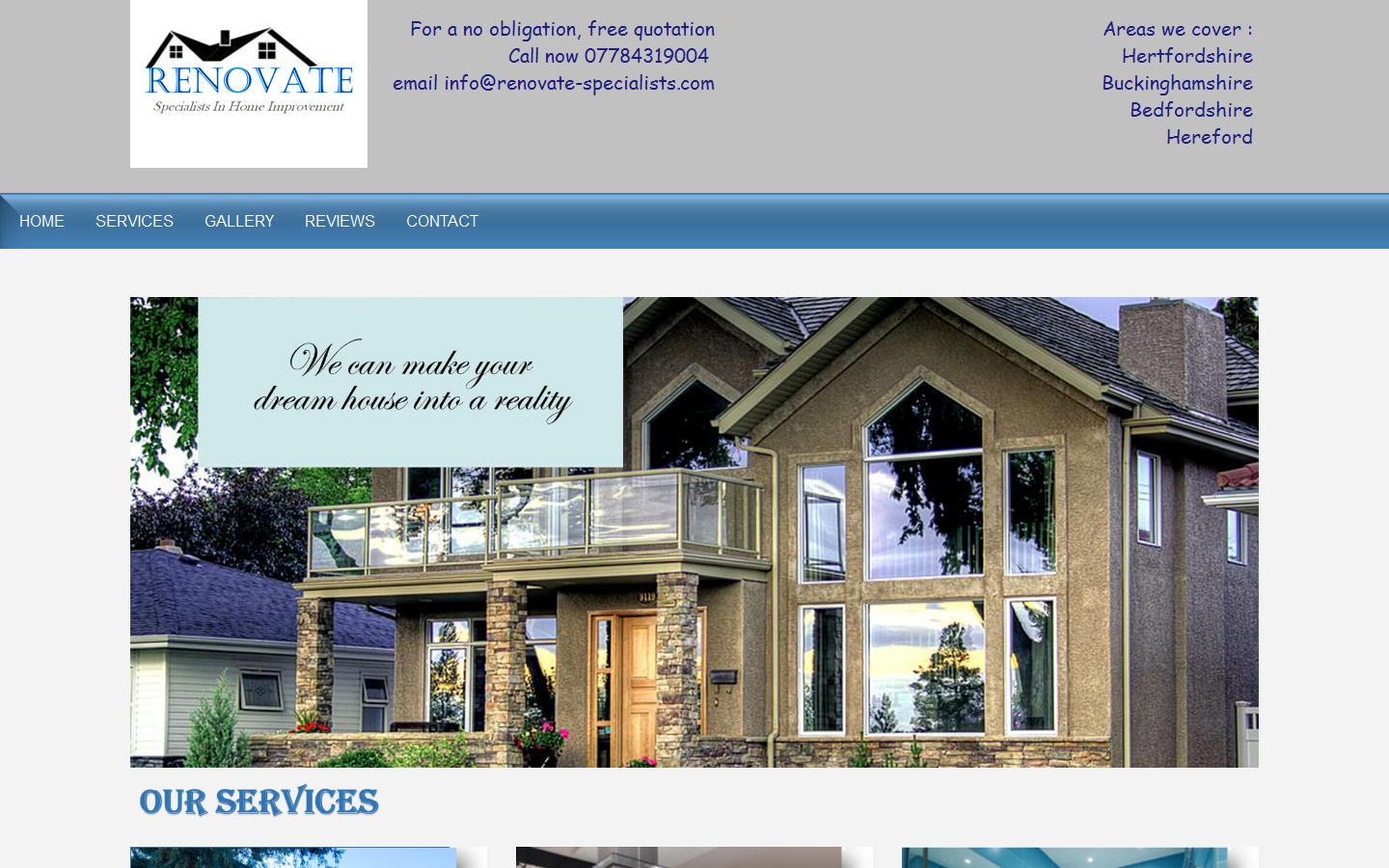 Renovate Specialists Website