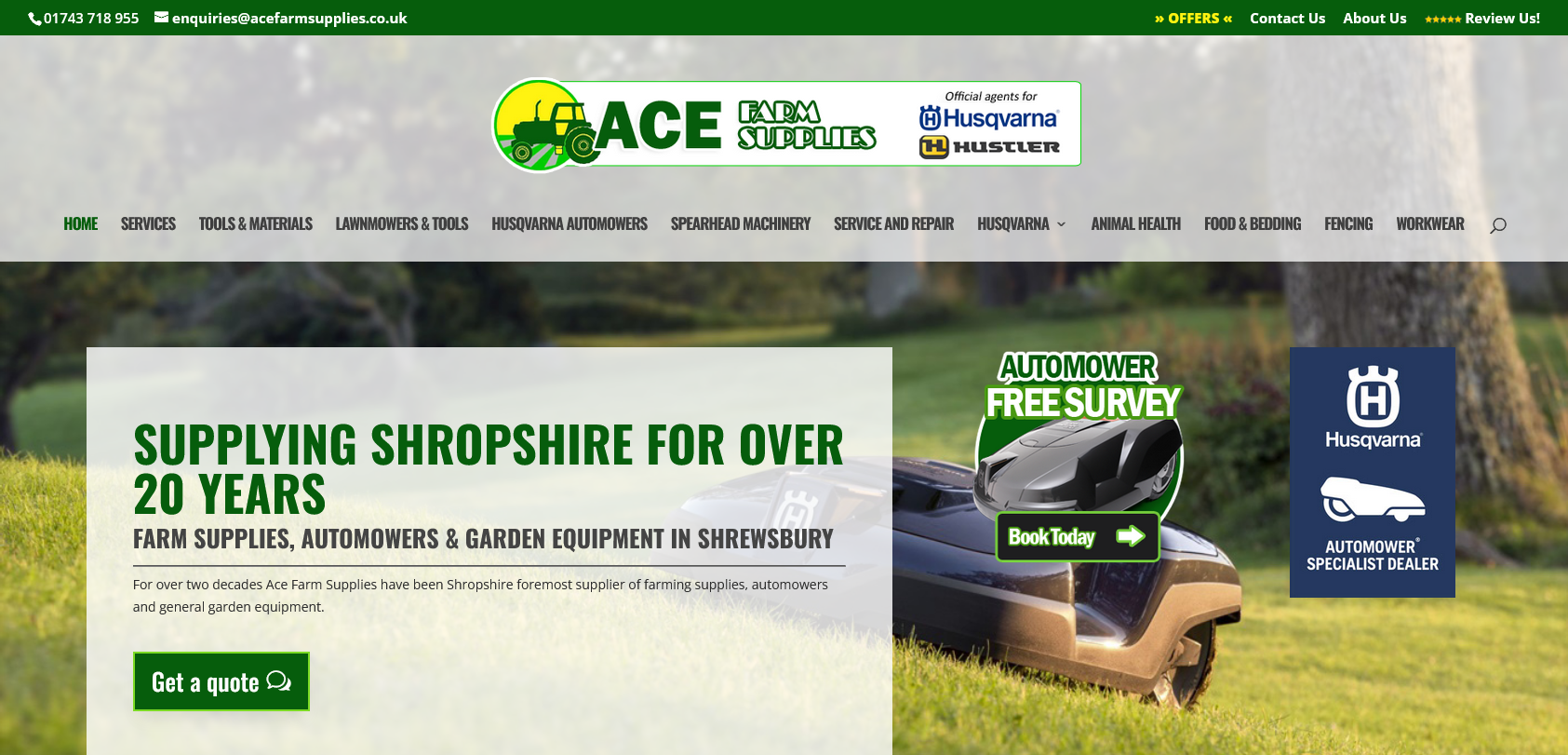 Ace Farm Supplies Website