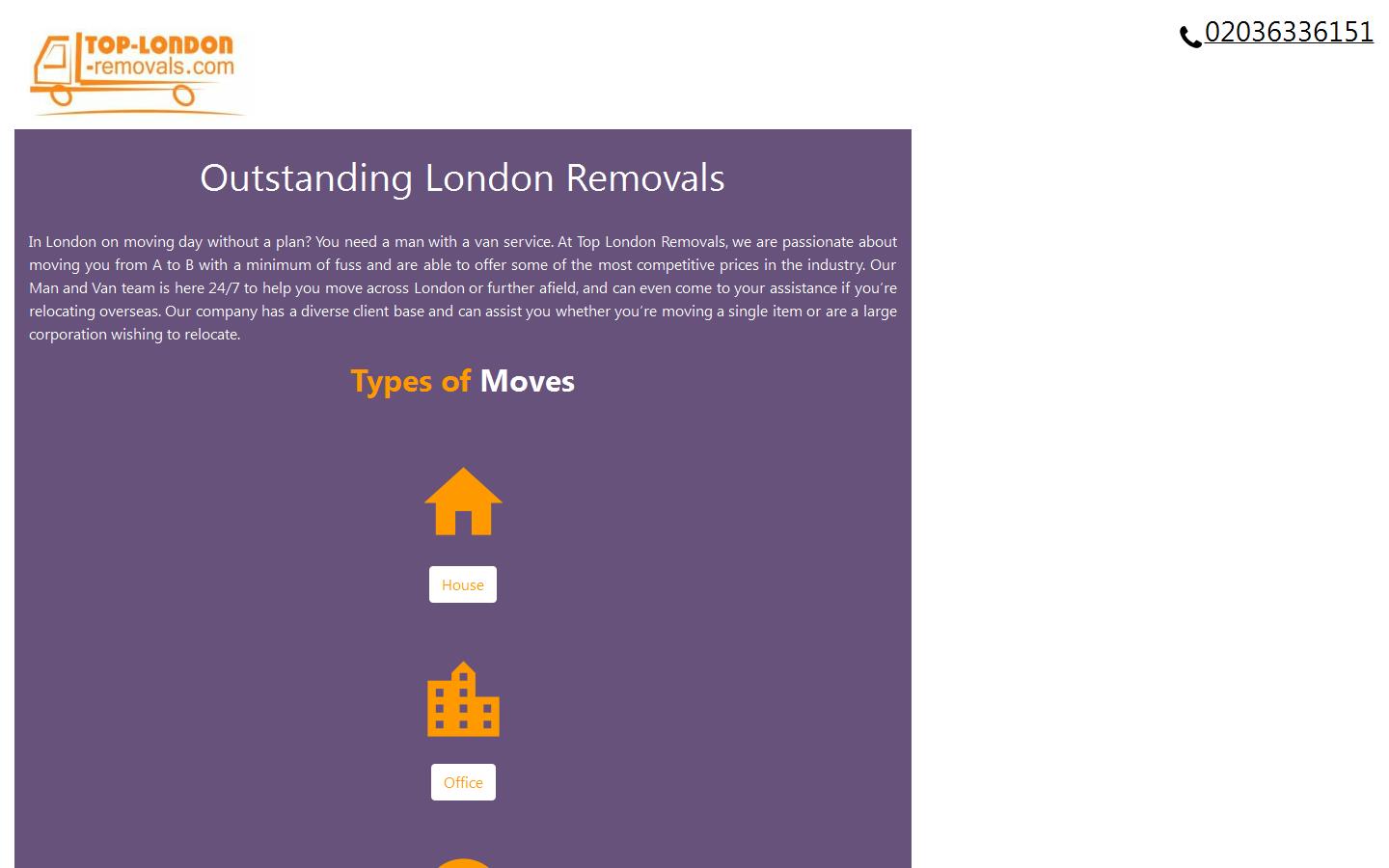 Top London Removals Website