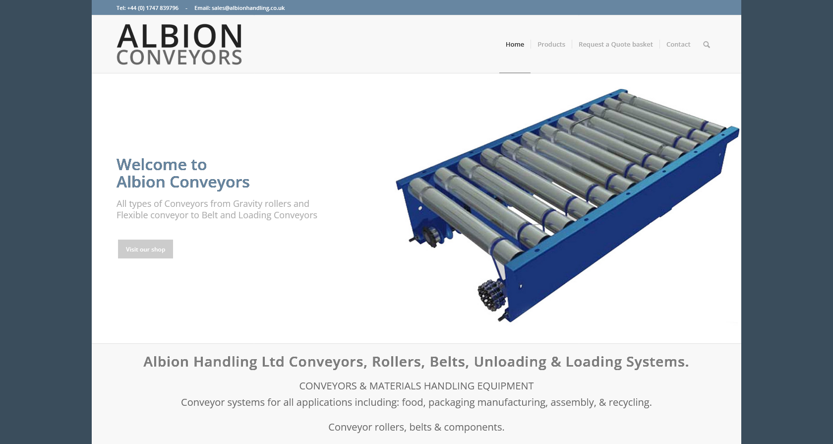 Albion Handling Ltd  Website