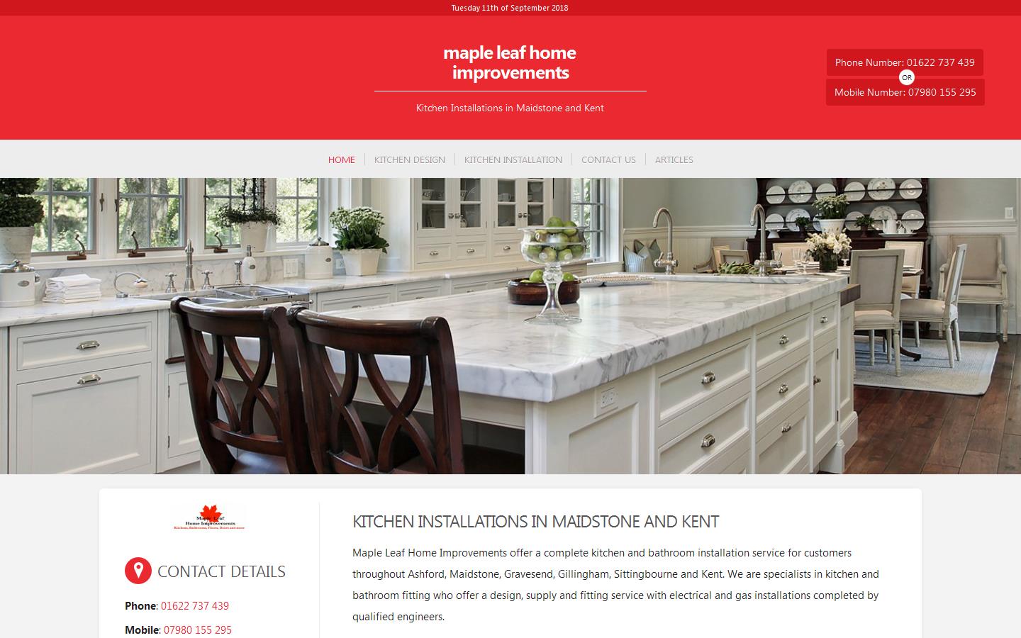 Maple Leaf Kitchens Website