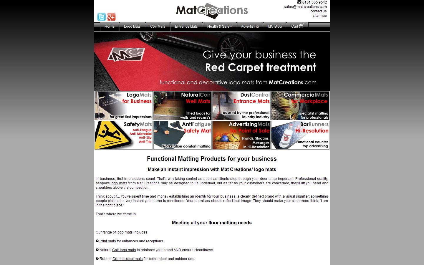 Mat Creations Ltd Website