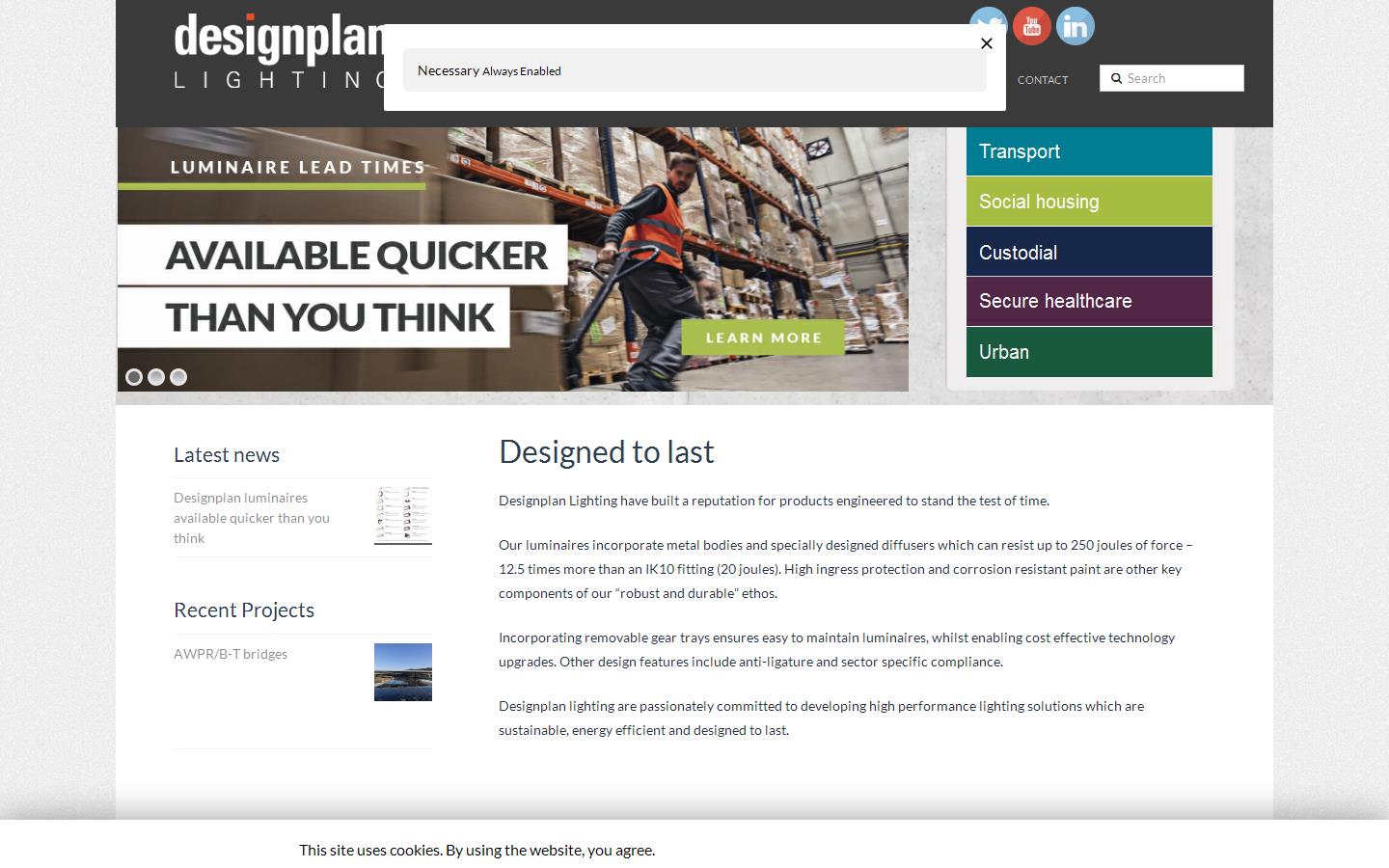 Designplan Lighting Website