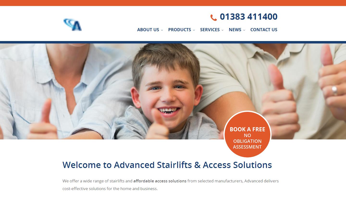 Advanced Stairlifts (Scotland) Ltd Website