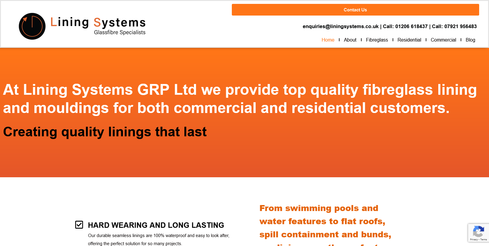 Lining Systems GRP Ltd Website