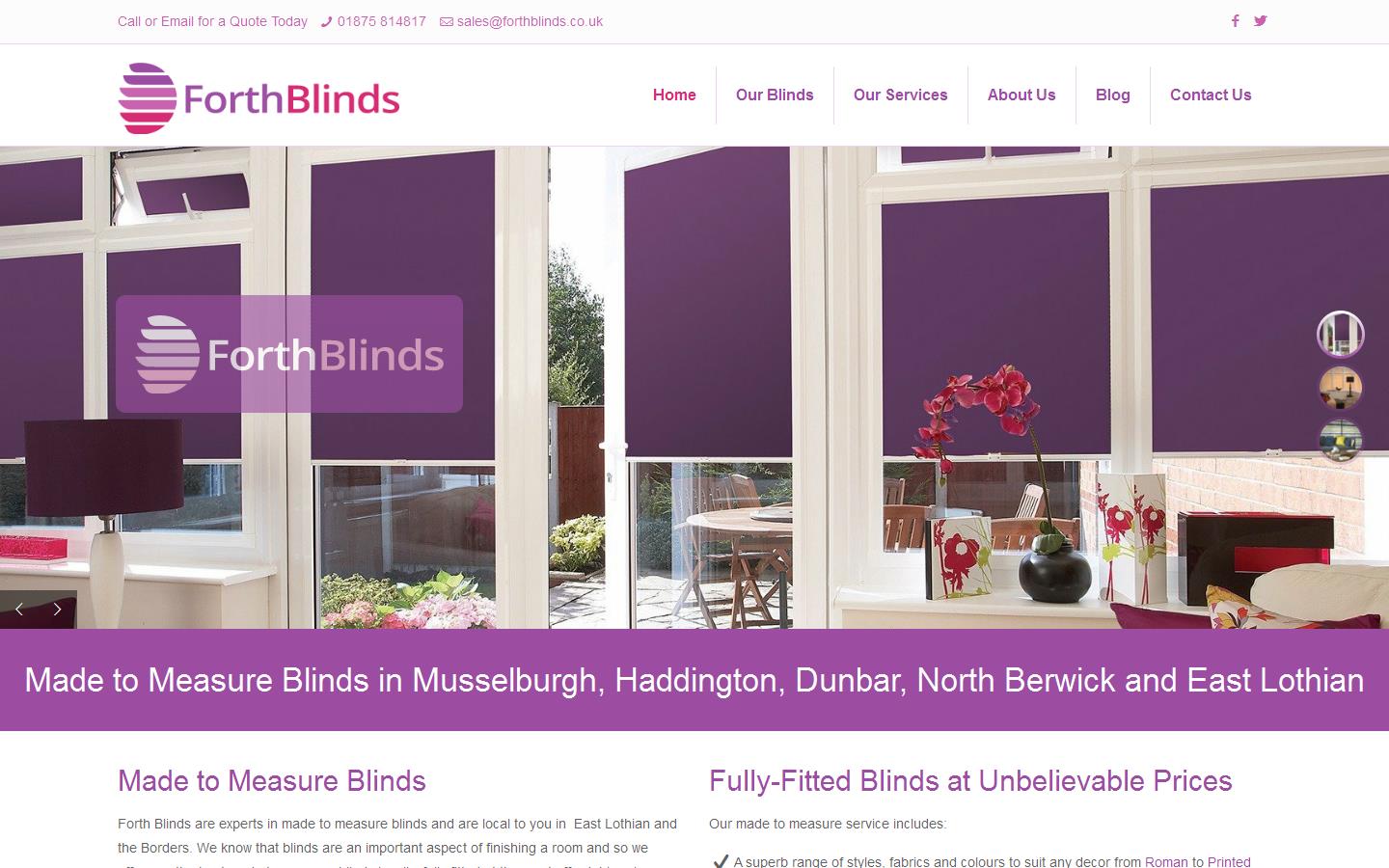 Forth Blinds Website