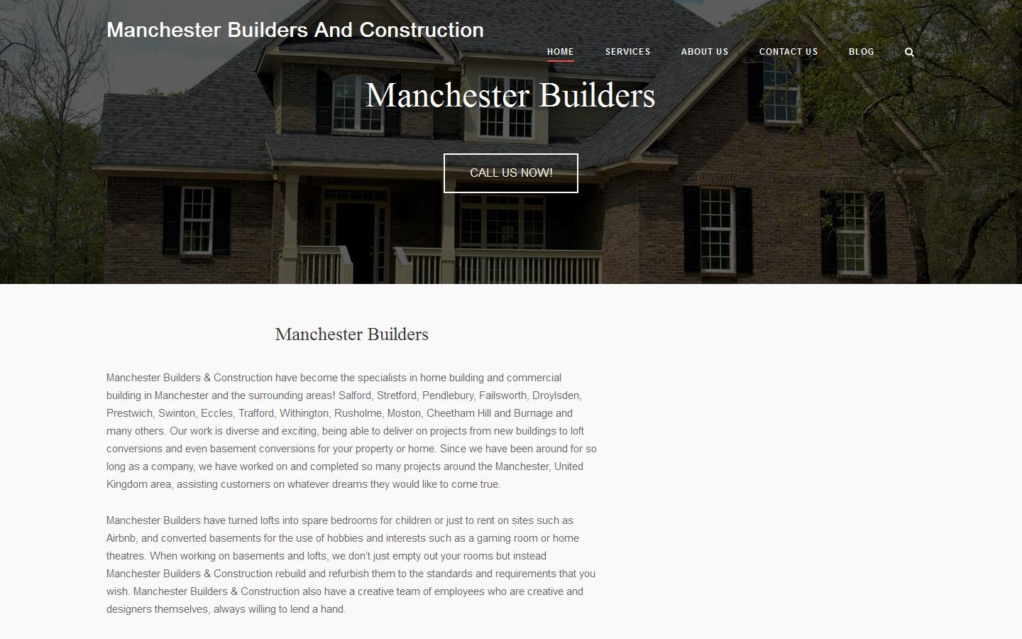 Manchester Builders & Construction Website