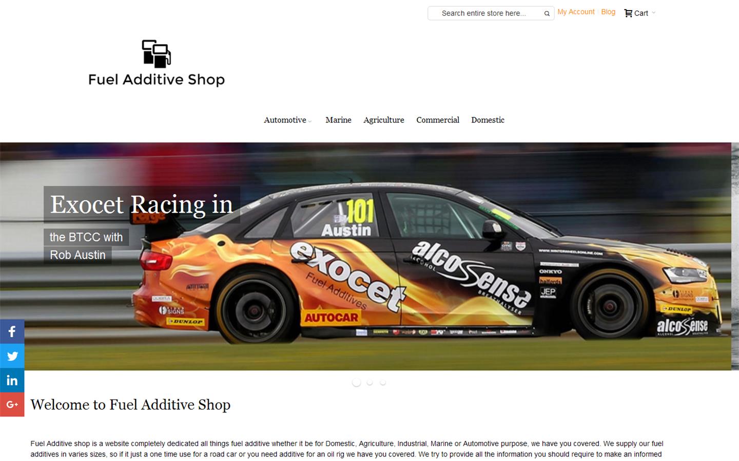 Fuel Additive Shop Website