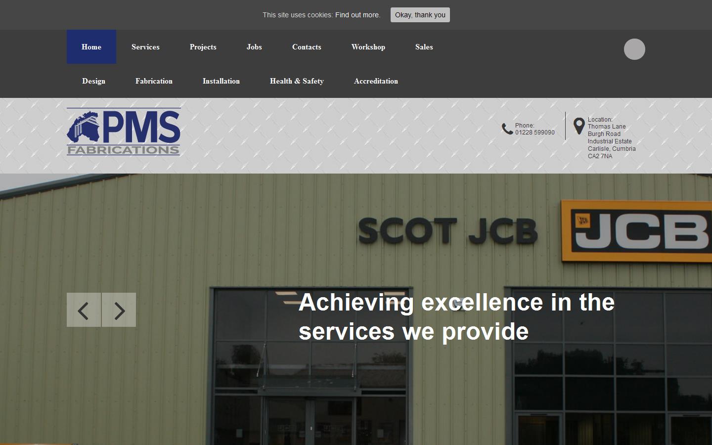 PMS Fabrications Ltd Website