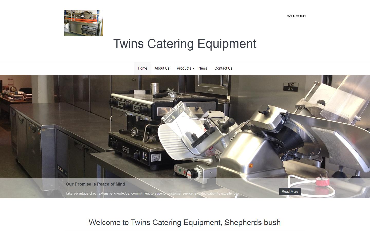 Twins Catering Equipment Ltd Website