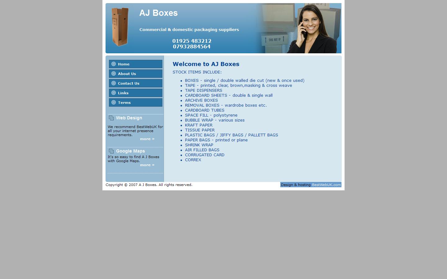 A J Boxes Website