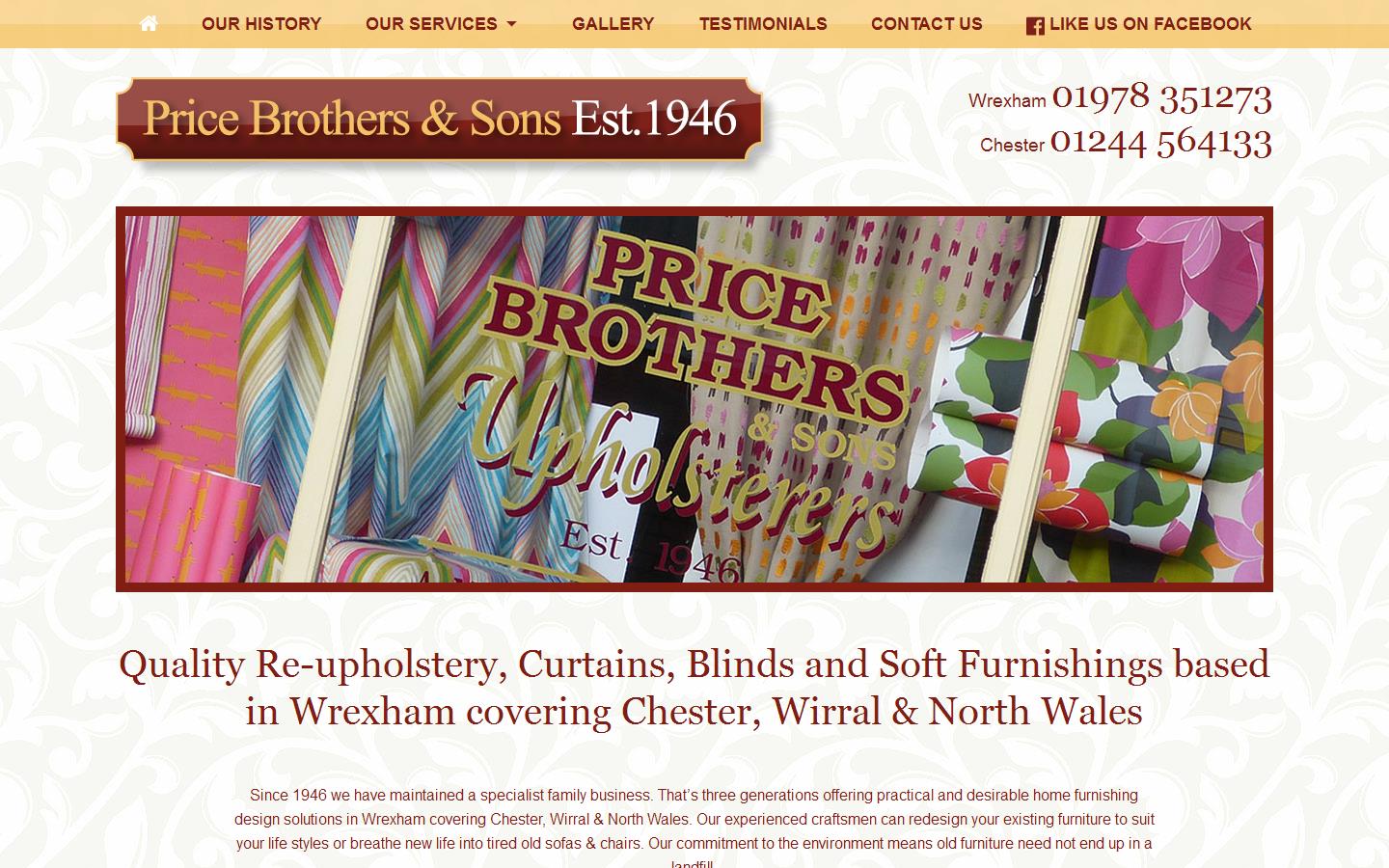 Price Brothers & Sons Est 1946 Website