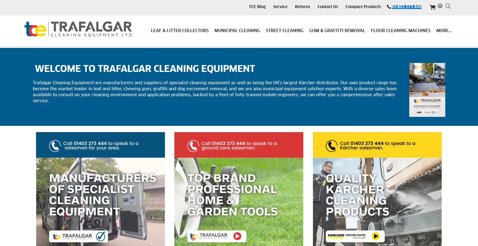 Trafalgar Cleaning Equipment Ltd Website