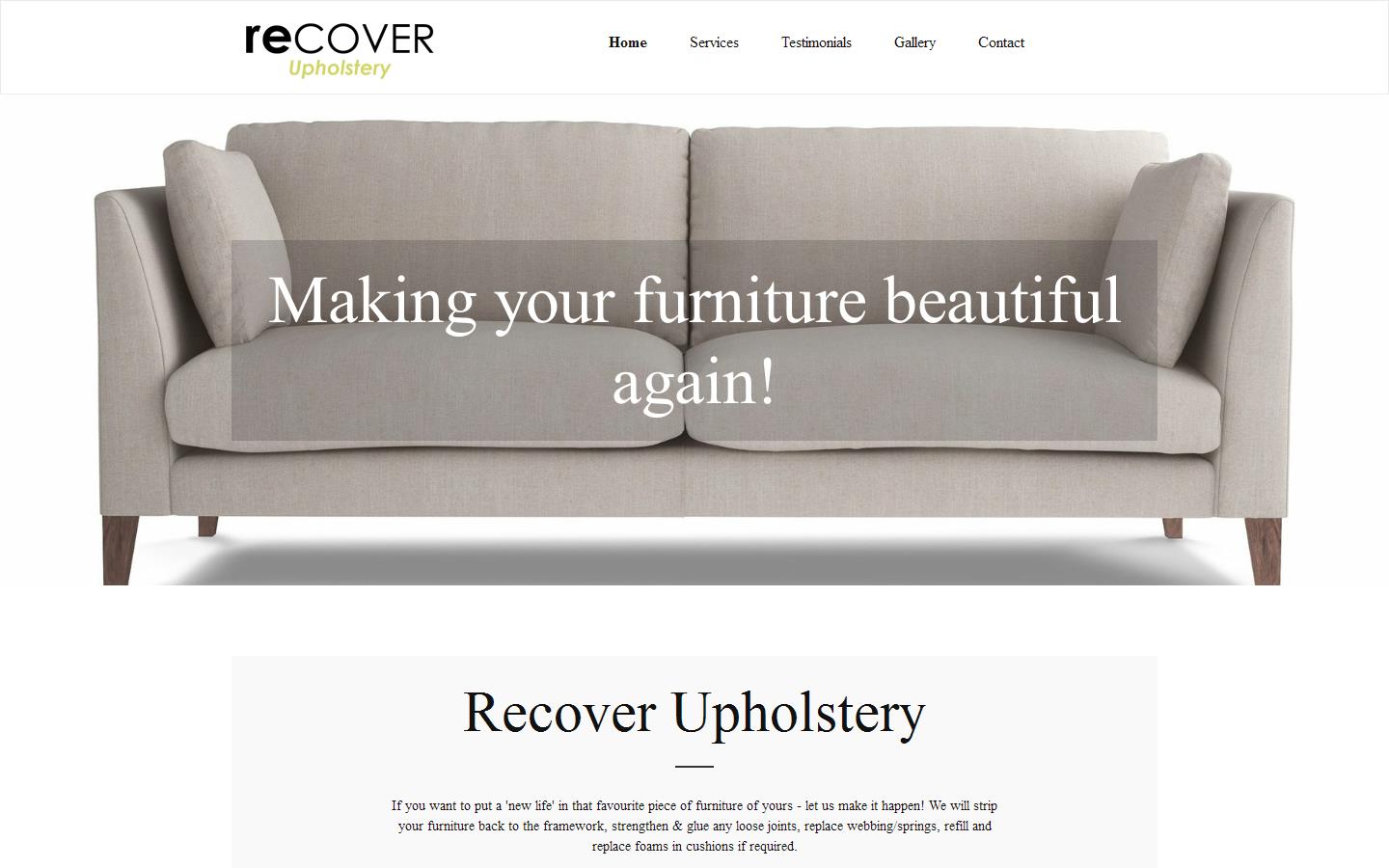 Recover Upholstery Website