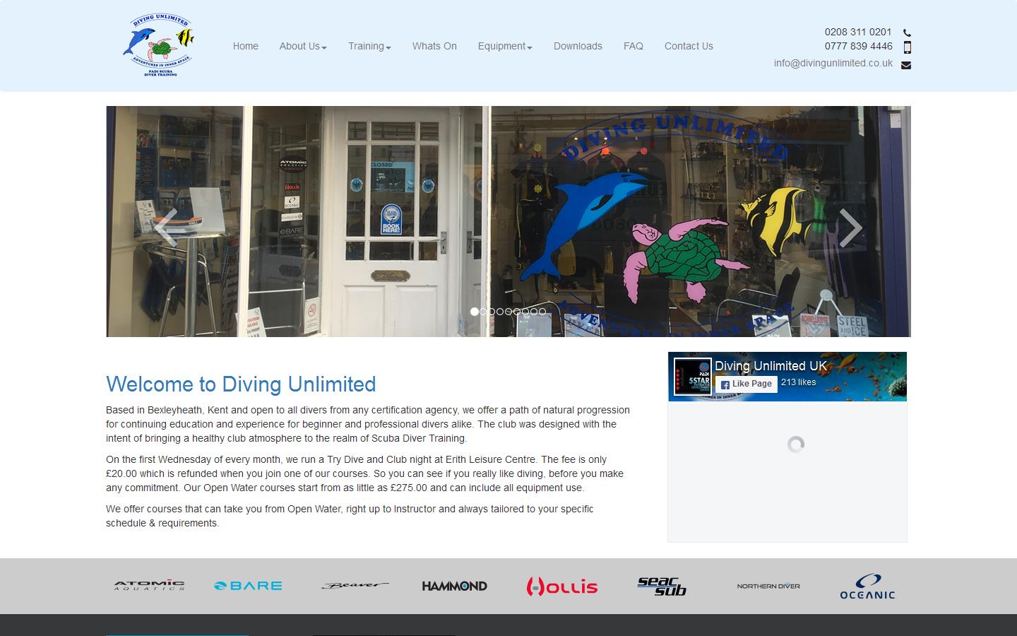 Diving Unlimited Website