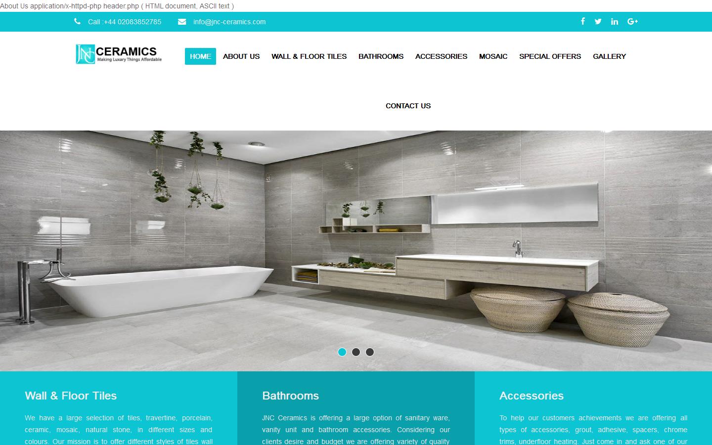 J N C Ceramics Ltd Website