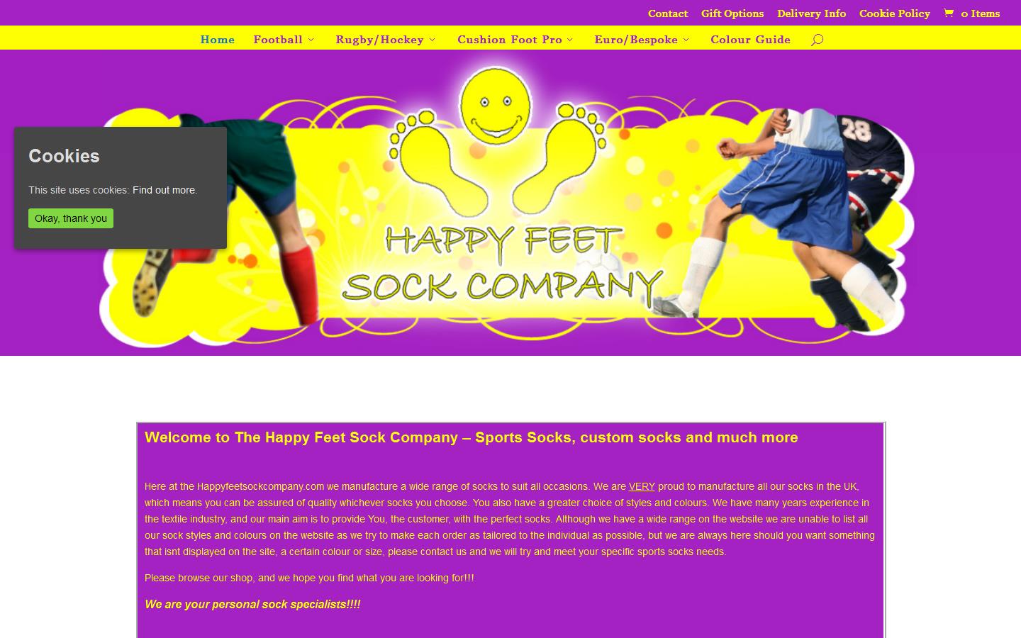 Happy Feet Sock Company Website