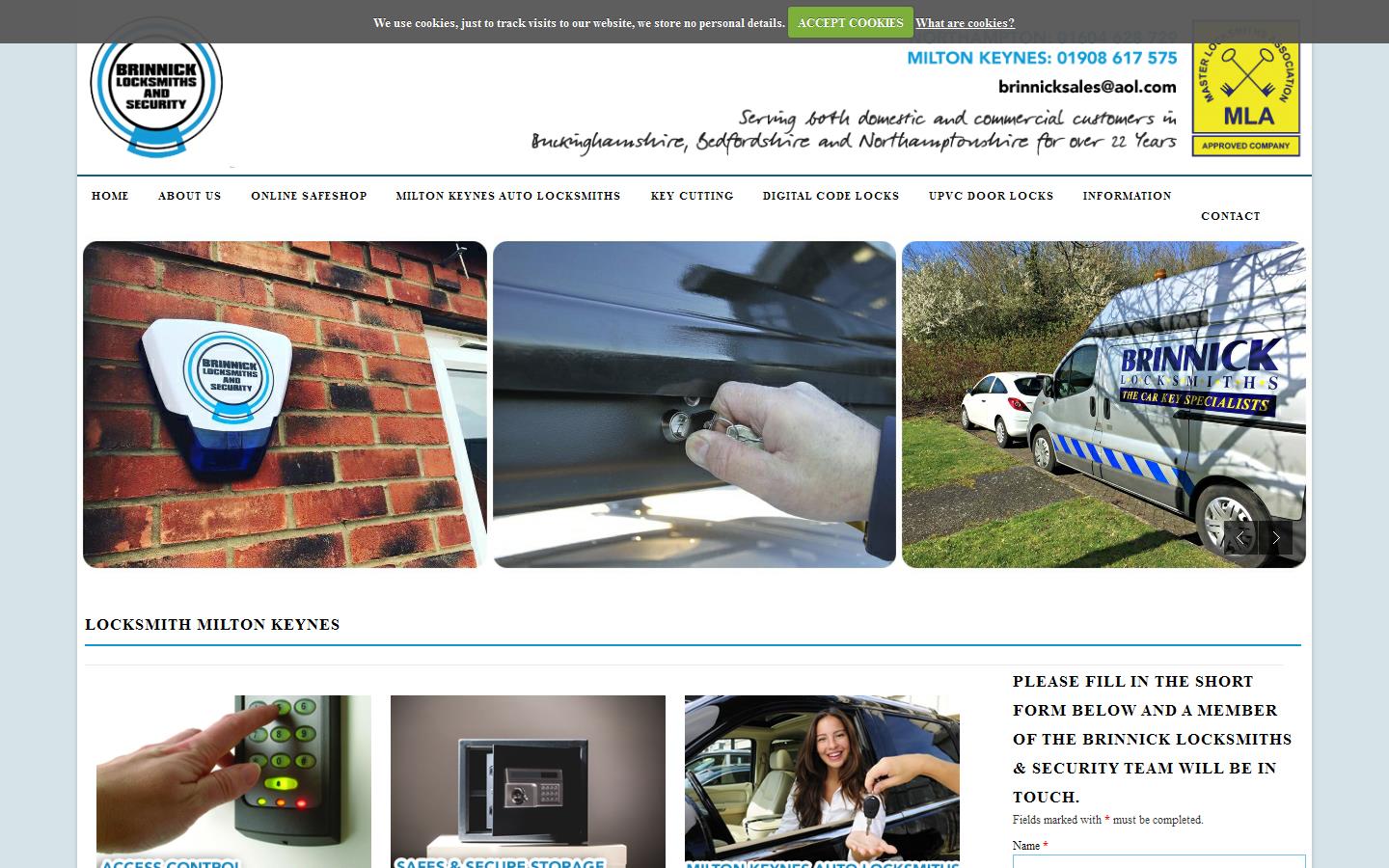 Brinnick Locksmiths & Security Ltd Website