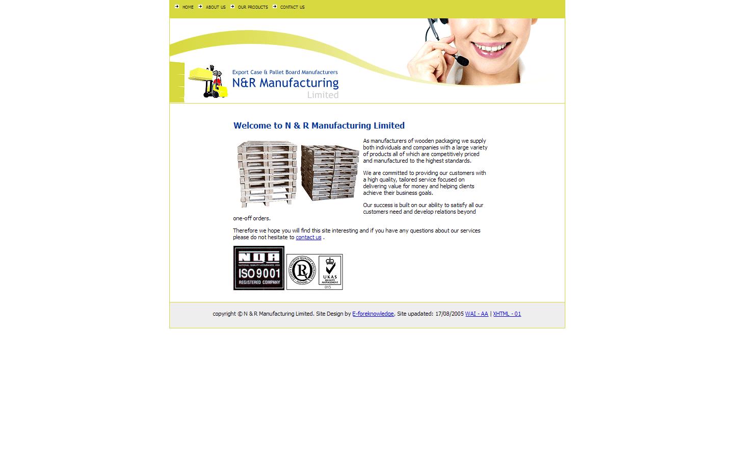 N & R Manufacturing Ltd Website