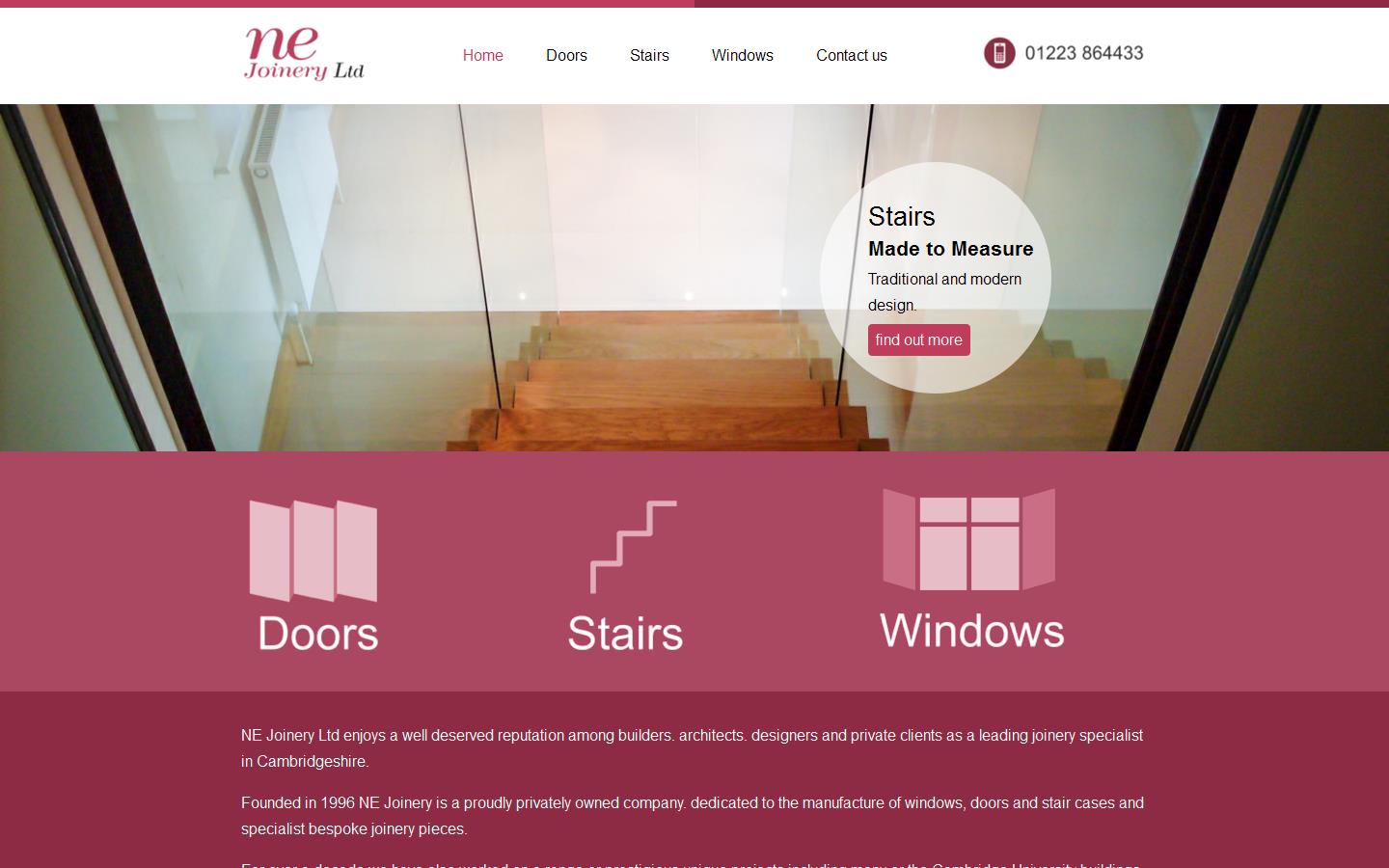 N E Joinery Ltd Website