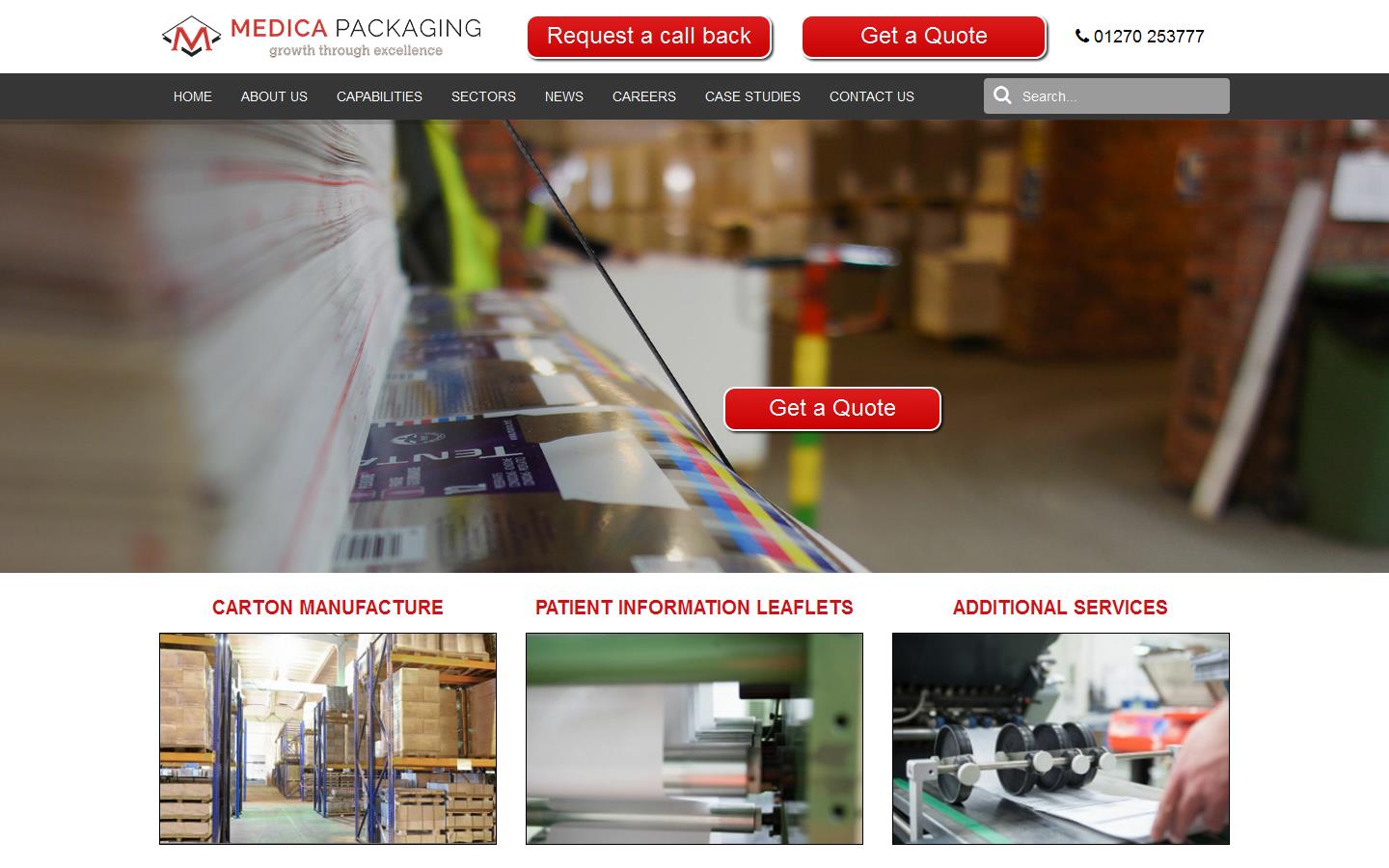 Medica Packaging Ltd Website