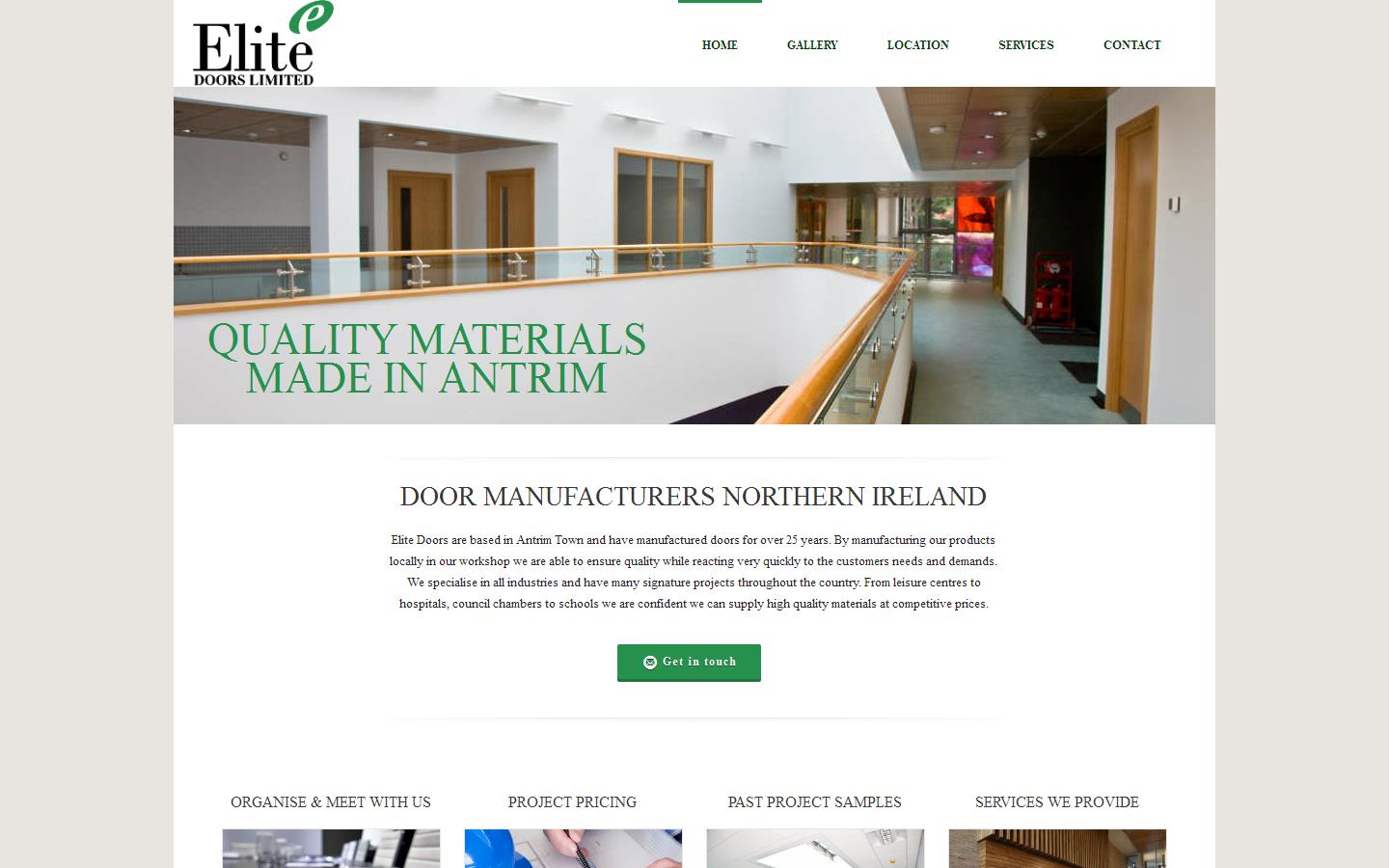 Elite Doors Ltd Website