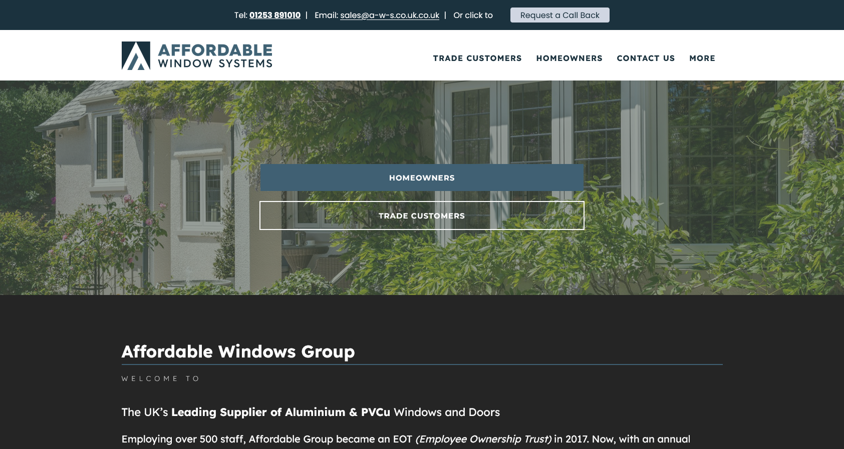 Affordable Window Systems Website