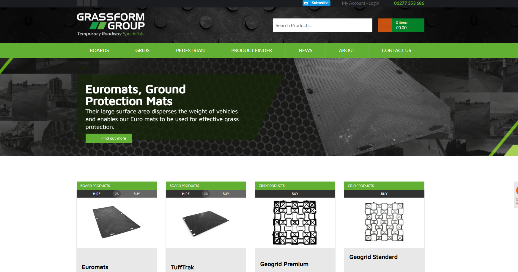 Grassform Plant Hire Ltd Website