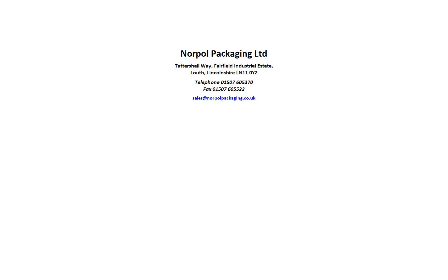 Norpol Packaging Ltd Website