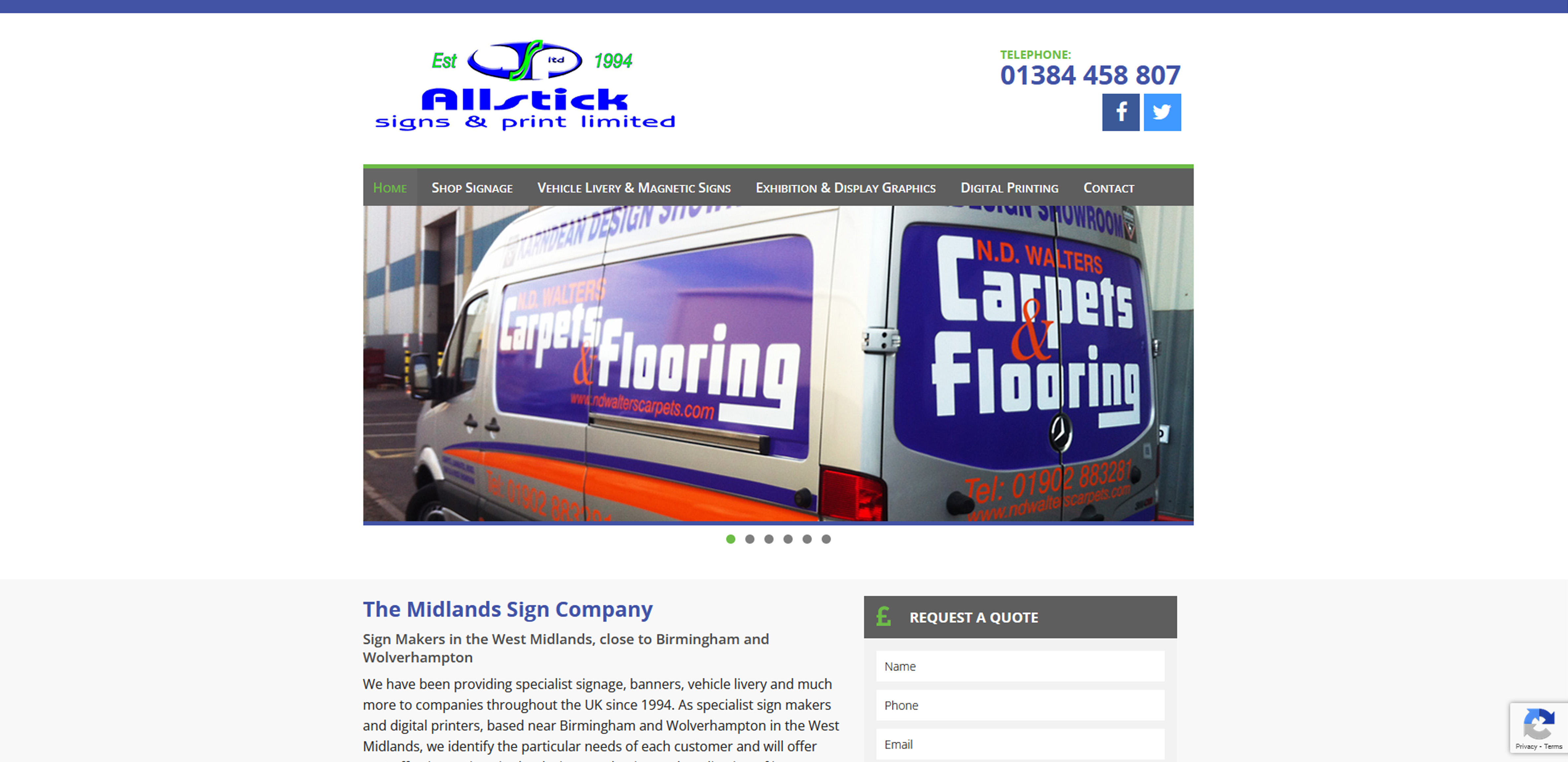 Allstick Signs & Print Ltd Website