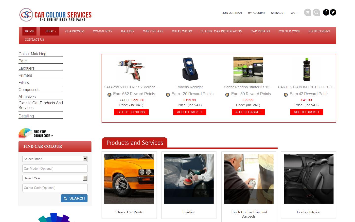 Car Colour Services Website