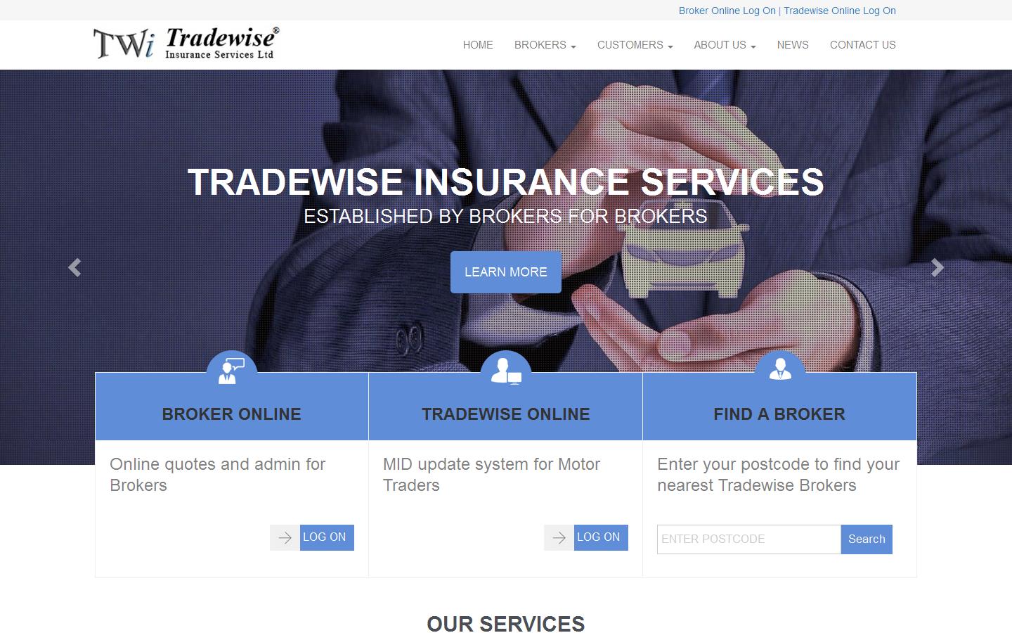 Tradewise Insurance Services Website