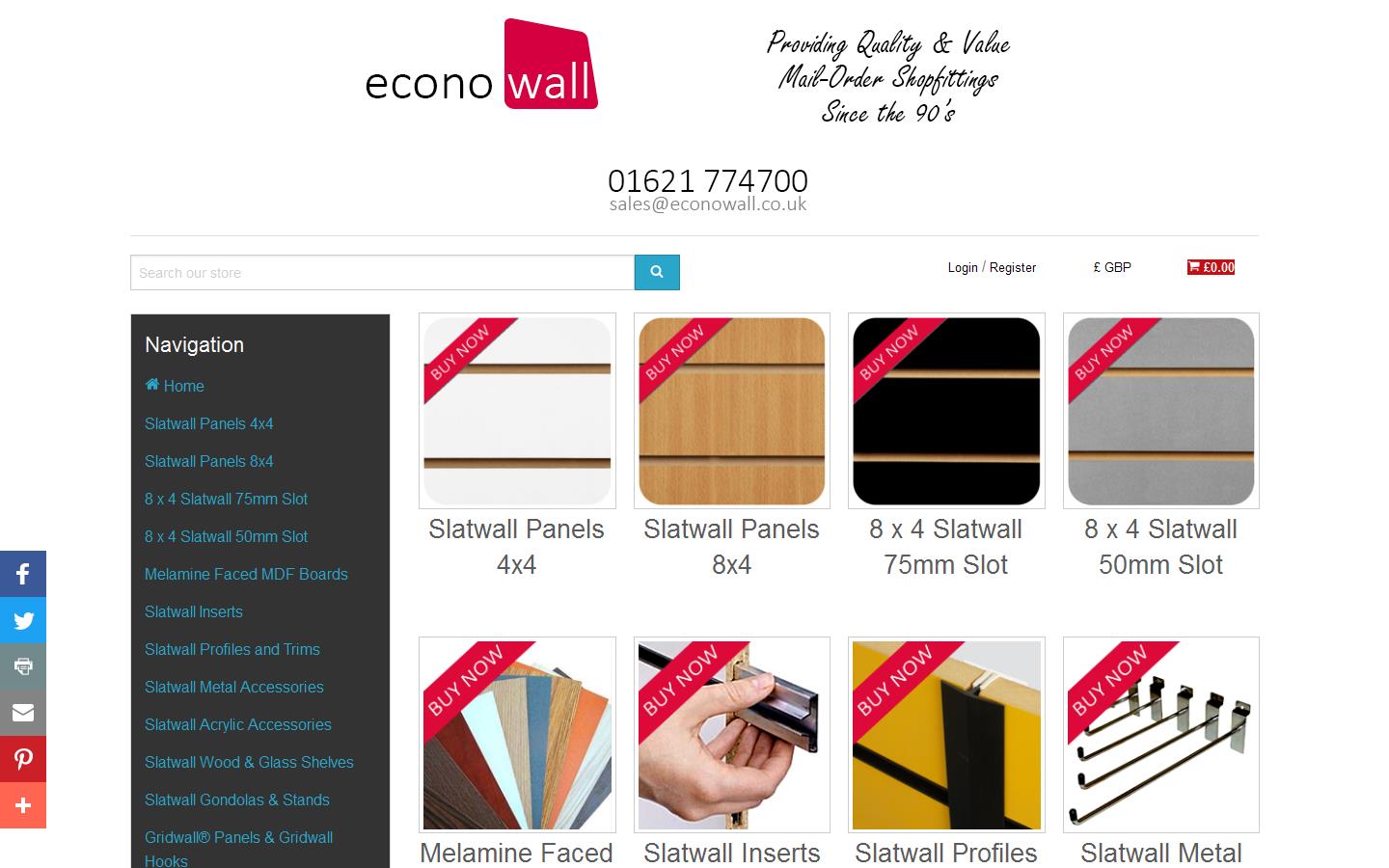 Econowall Website