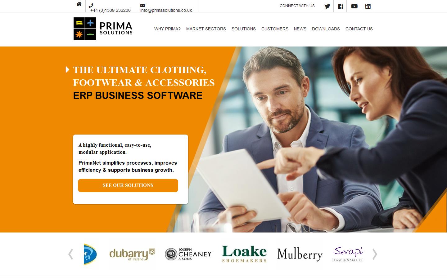 Prima Solutions Website