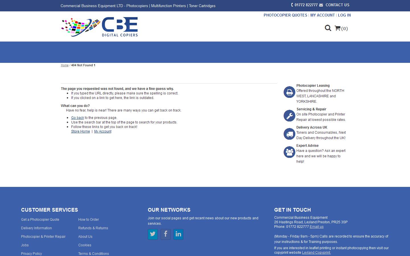 Commercial Business Equipment Ltd Website